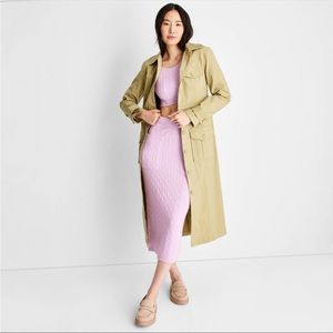 TARGET X FUTURE COLLECTIVE Lavender Light Purple Midi Sweater Skirt Pockets Sz M